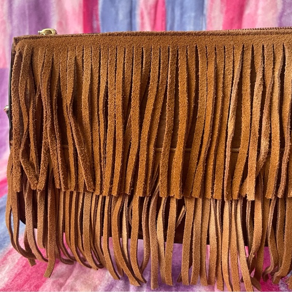 Alyssa Brown Vegan Fringe Western Clutch new with tags - Picture 4 of 11